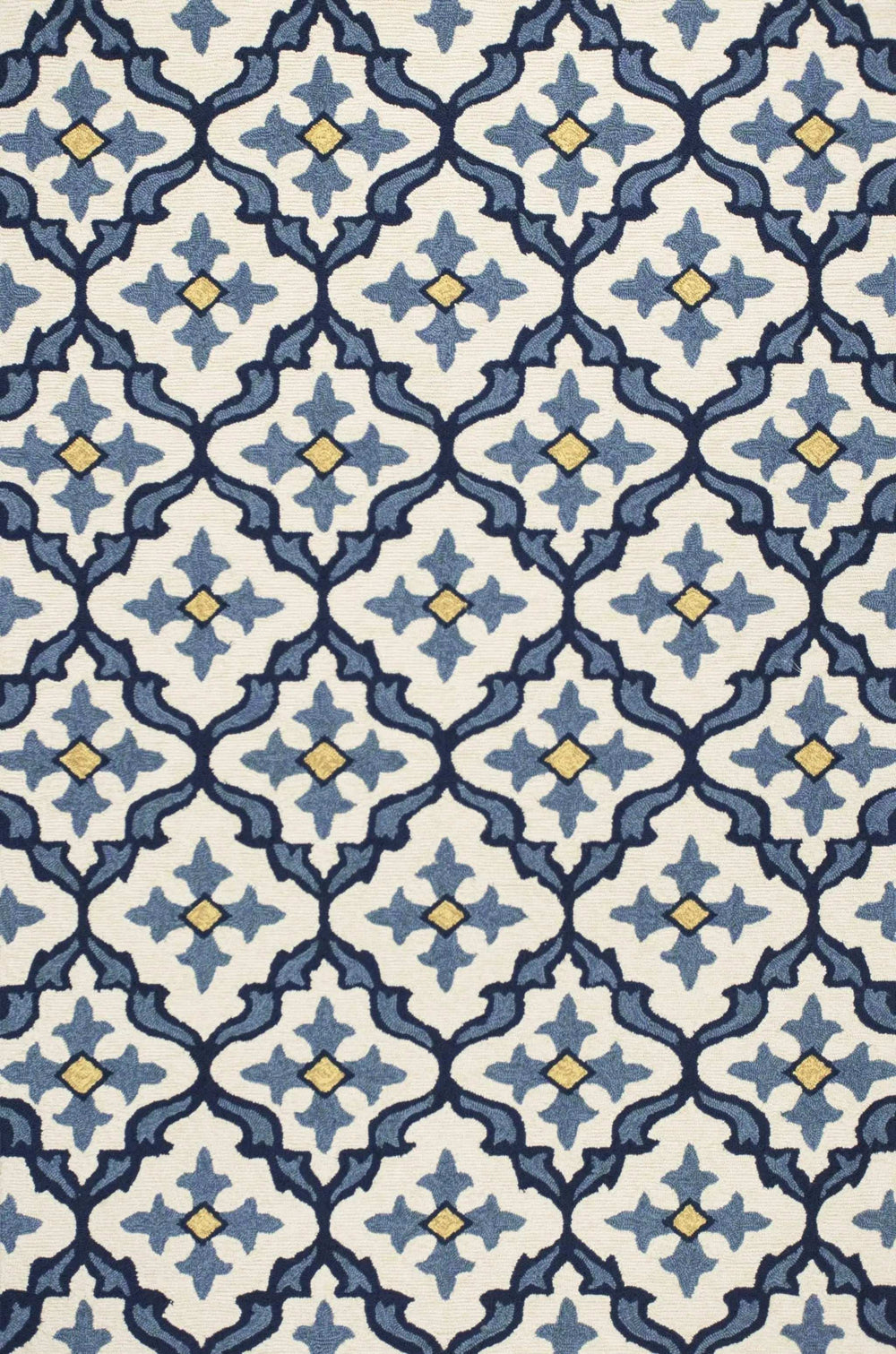 3' X 5' Blue Moroccan Handmade Indoor Outdoor Area Rug - Homeroots - Flyclothing LLC