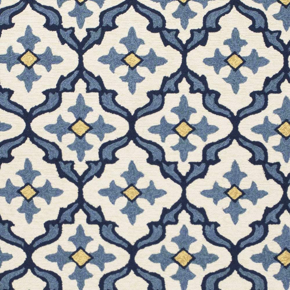 3' X 5' Blue Moroccan Handmade Indoor Outdoor Area Rug - Homeroots - Flyclothing LLC