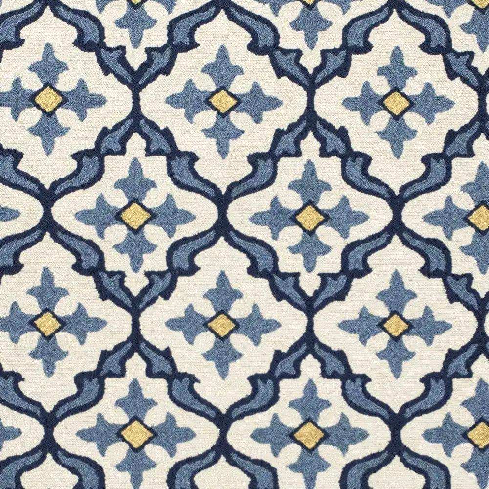 3' X 5' Blue Moroccan Handmade Indoor Outdoor Area Rug - Homeroots - Flyclothing LLC