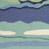 3' X 5' Blue and Ivory Abstract Handmade Indoor Outdoor Area Rug - Homeroots