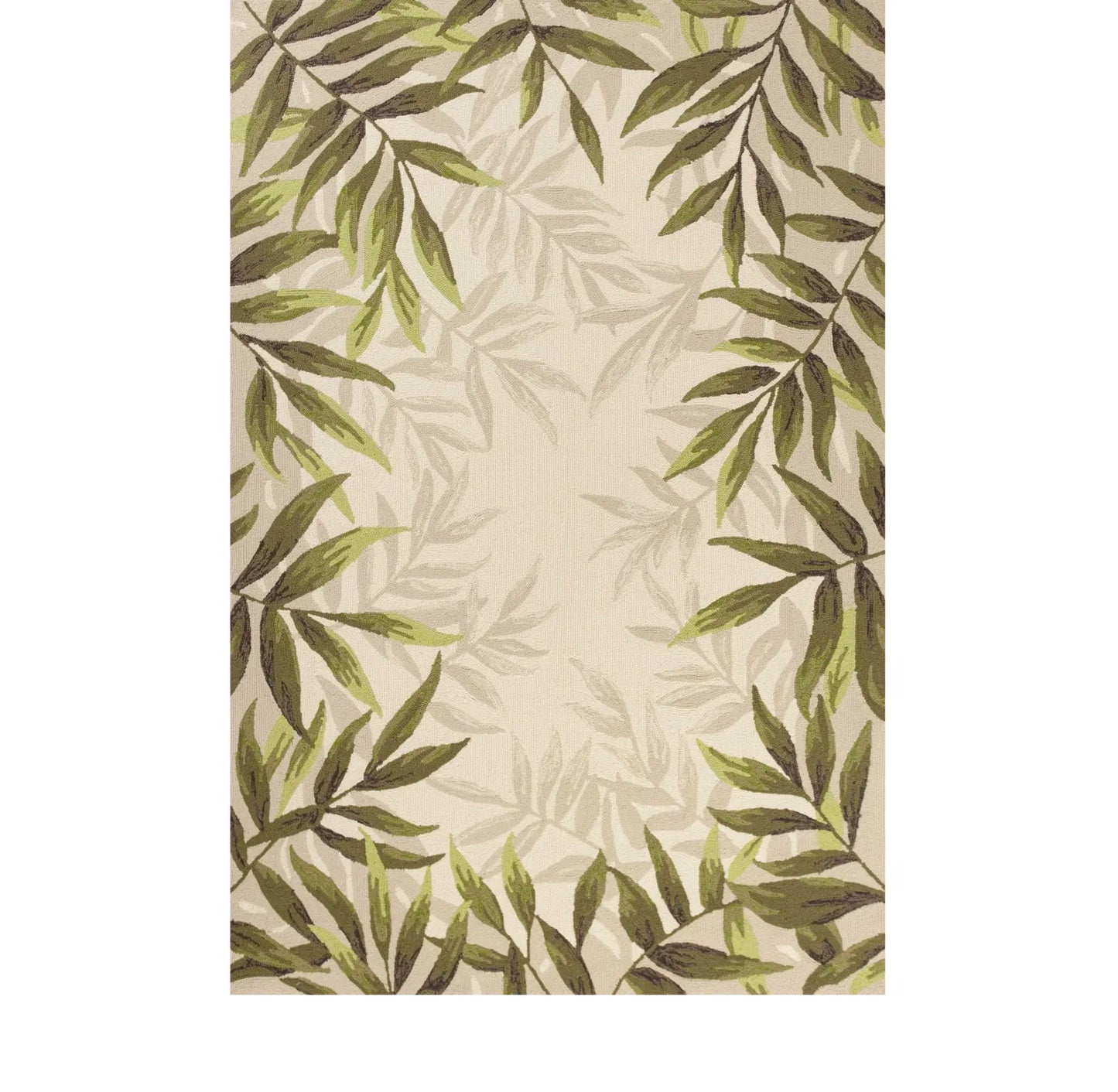 3' X 5' Sand Floral Handmade Indoor Outdoor Area Rug - Homeroots - Flyclothing LLC