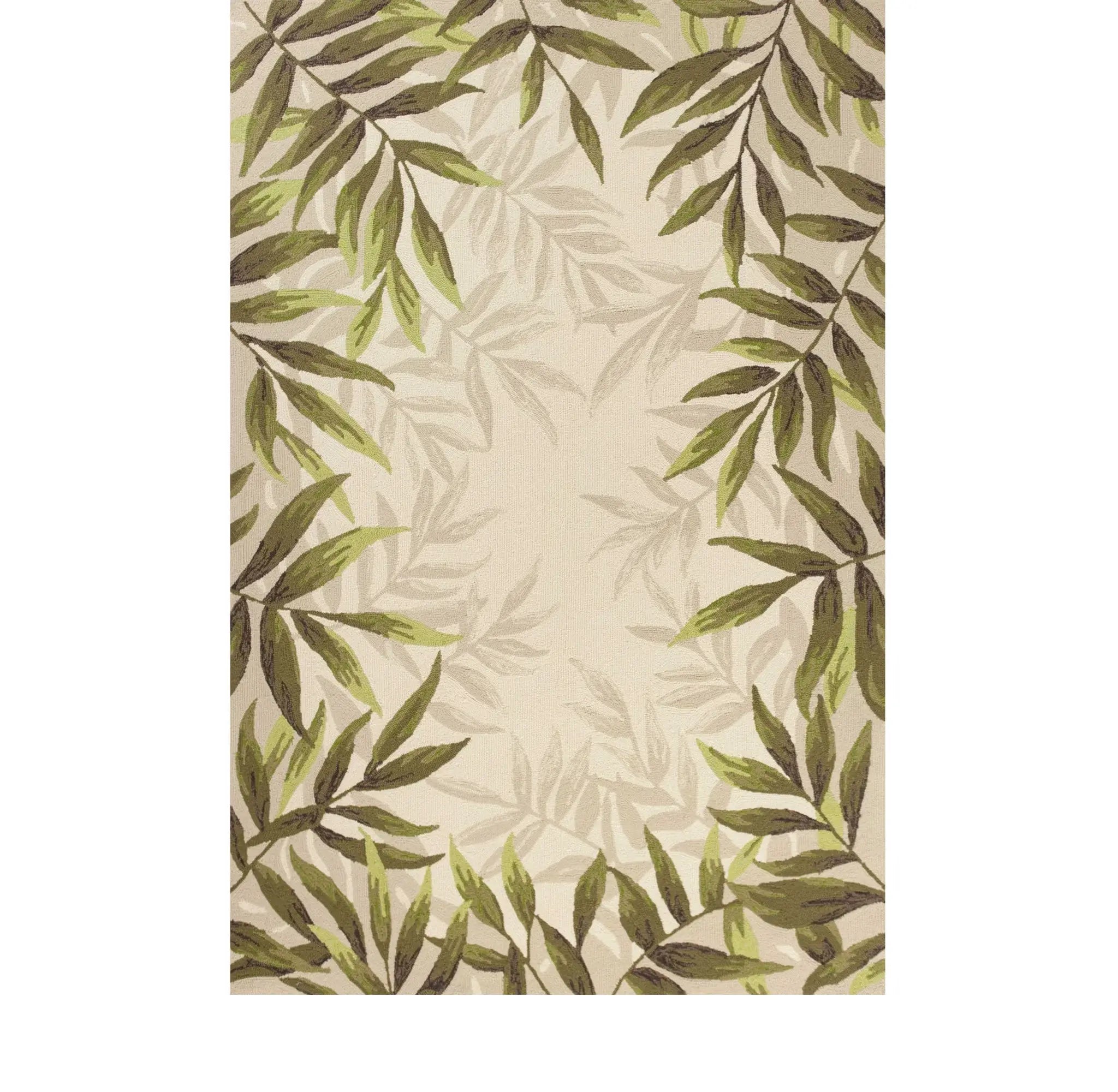 3' X 5' Sand Floral Handmade Indoor Outdoor Area Rug - Homeroots - Flyclothing LLC