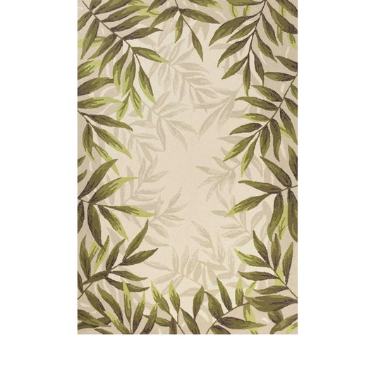 3' X 5' Sand Floral Handmade Indoor Outdoor Area Rug - Homeroots - Flyclothing LLC