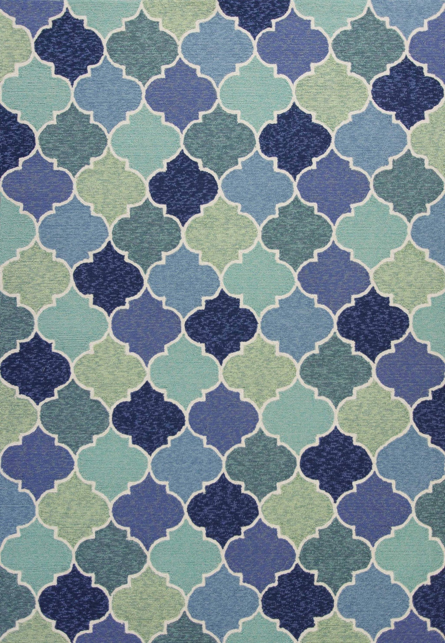 3' X 5' Blue Trellis Hand Tufted Area Rug - Homeroots - Flyclothing LLC