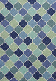 3' X 5' Blue Trellis Hand Tufted Area Rug - Homeroots