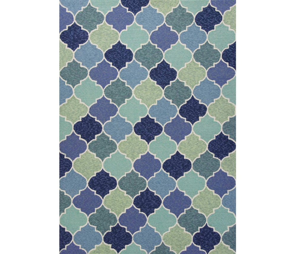 3' X 5' Blue Trellis Hand Tufted Area Rug - Homeroots - Flyclothing LLC