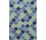 3' X 5' Blue Trellis Hand Tufted Area Rug - Homeroots