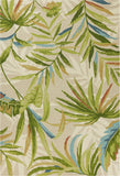 3' X 5' Sand Tropical Botanical Hand Tufted Area Rug - Homeroots
