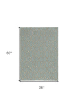 3' X 5' Green and Ivory Hand Hooked Area Rug - Homeroots - Flyclothing LLC