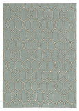 3' X 5' Green and Ivory Hand Hooked Area Rug - Homeroots