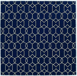 3' X 5' Navy Blue Hand Hooked Area Rug - Homeroots