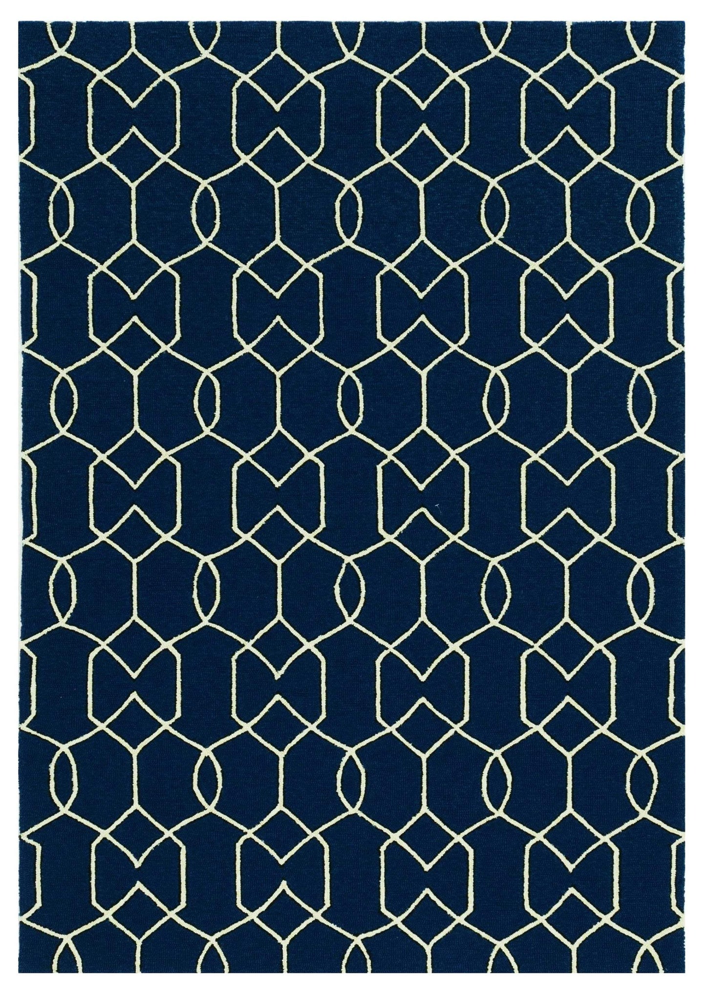 3' X 5' Navy Blue Hand Hooked Area Rug - Homeroots - Flyclothing LLC