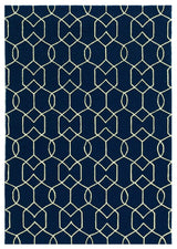 3' X 5' Navy Blue Hand Hooked Area Rug - Homeroots - Flyclothing LLC