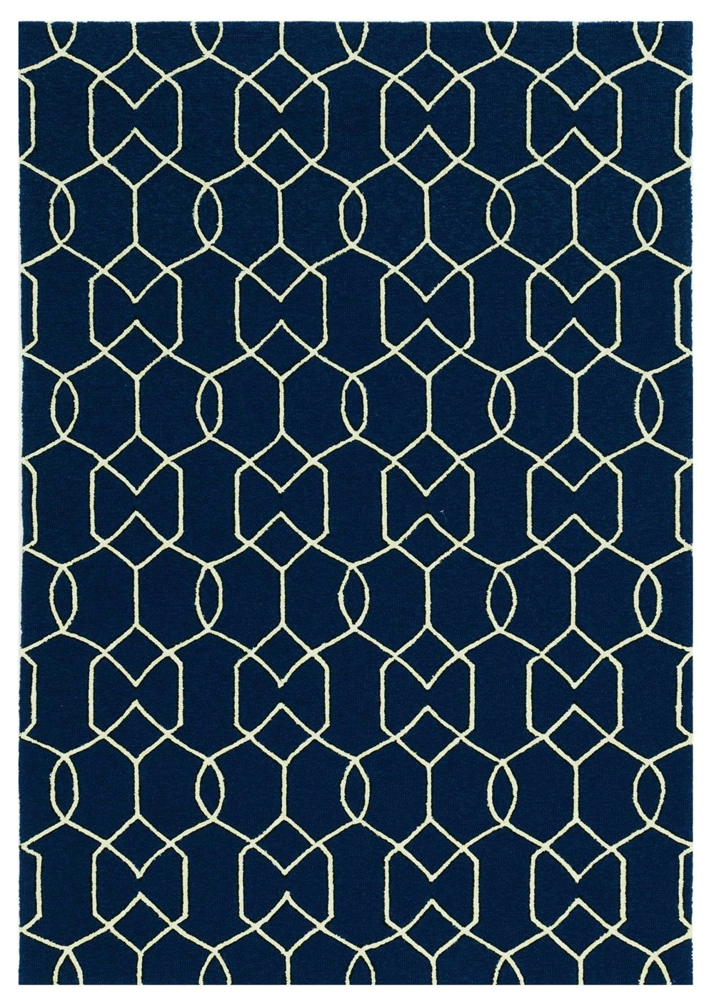 3' X 5' Navy Blue Hand Hooked Area Rug - Homeroots - Flyclothing LLC