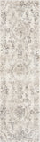 7' Runner Gray Floral Distressed Runner Rug - Homeroots