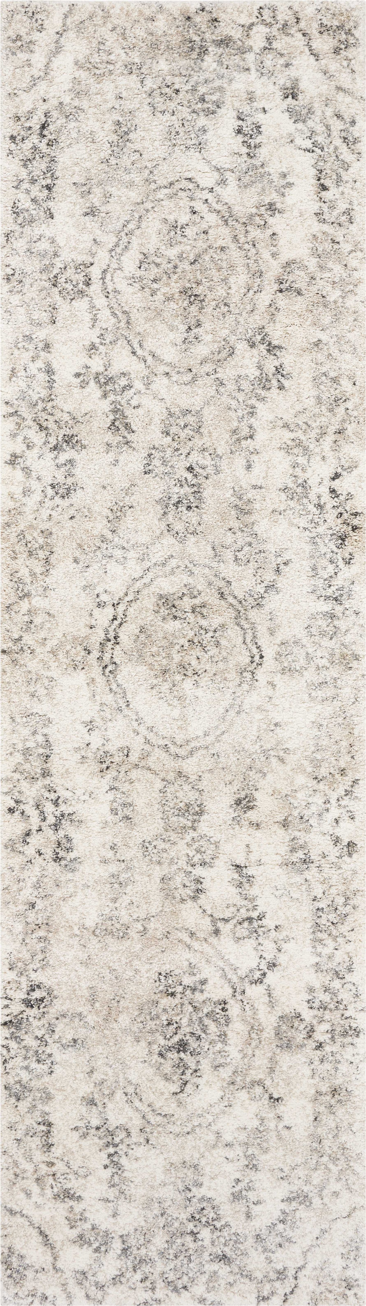 7' Runner Gray Floral Distressed Runner Rug - Homeroots - Flyclothing LLC