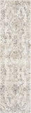 7' Runner Gray Floral Distressed Runner Rug - Homeroots
