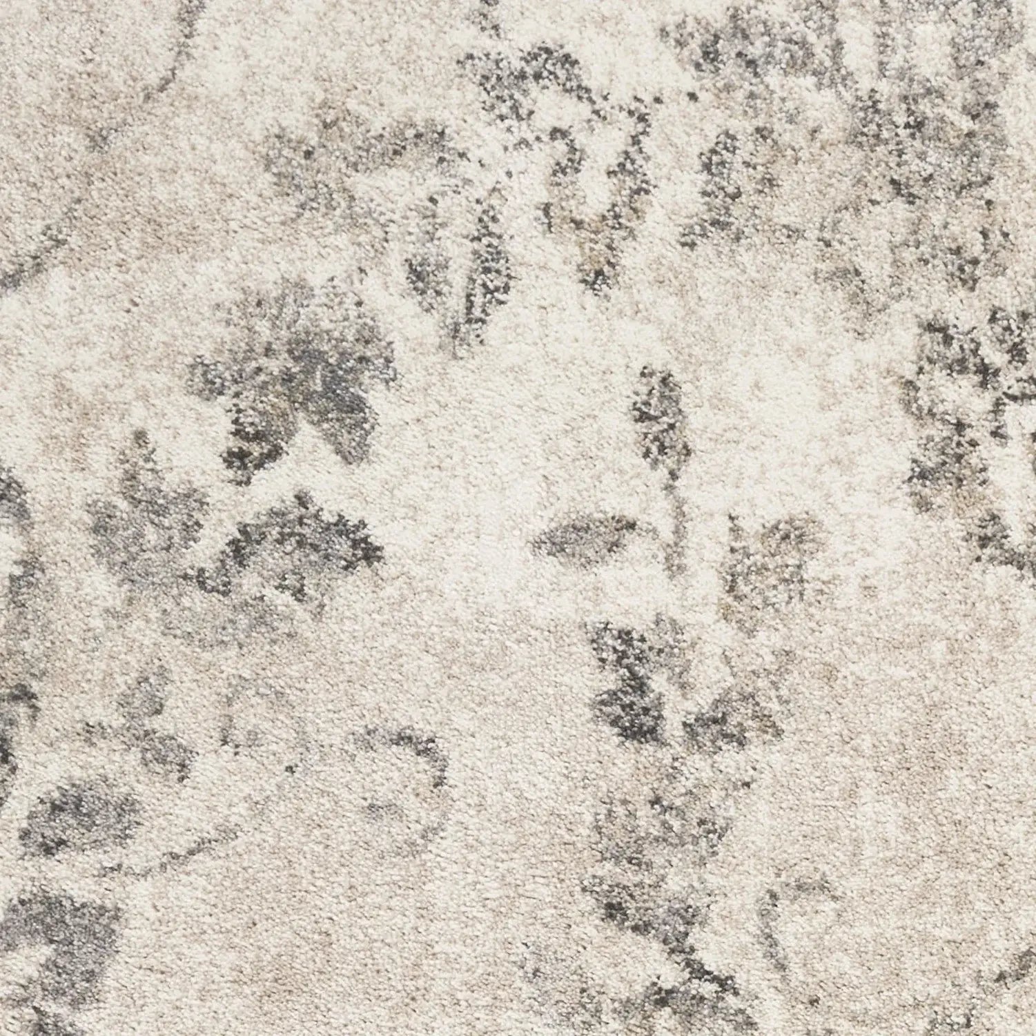7' Runner Gray Floral Distressed Runner Rug - Homeroots - Flyclothing LLC