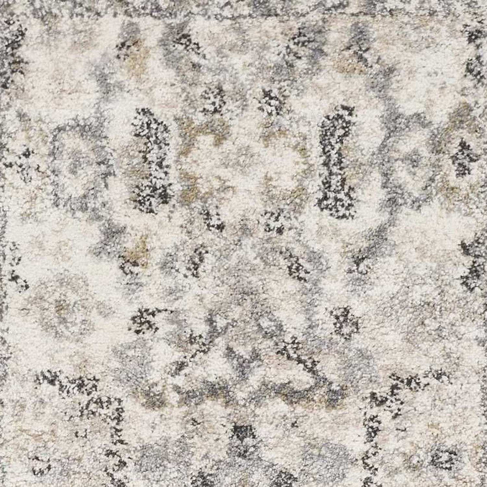 7' Runner Ivory Floral Distressed Runner Rug - Homeroots - Flyclothing LLC