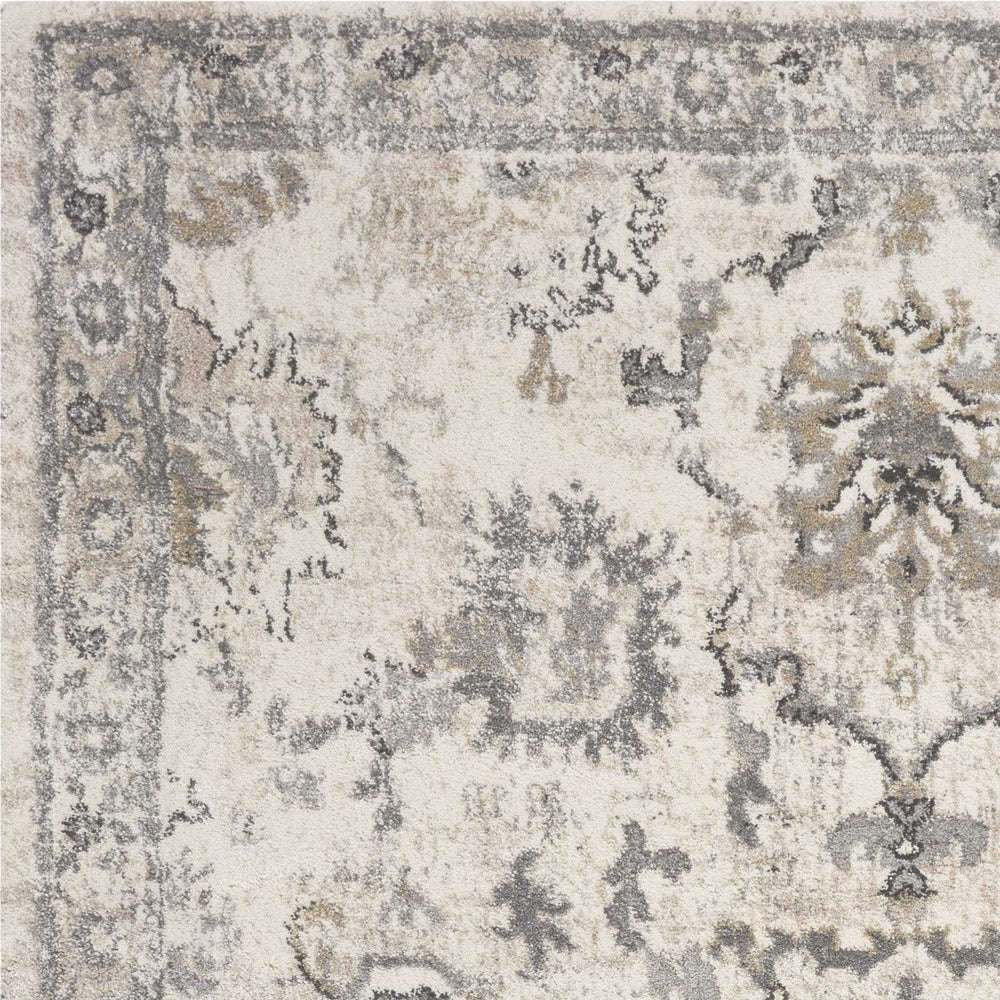 3' X 5' Ivory Floral Distressed Area Rug - Homeroots - Flyclothing LLC