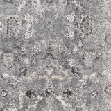7' Gray Floral Worn Faded Runner Rug - Homeroots - Flyclothing LLC