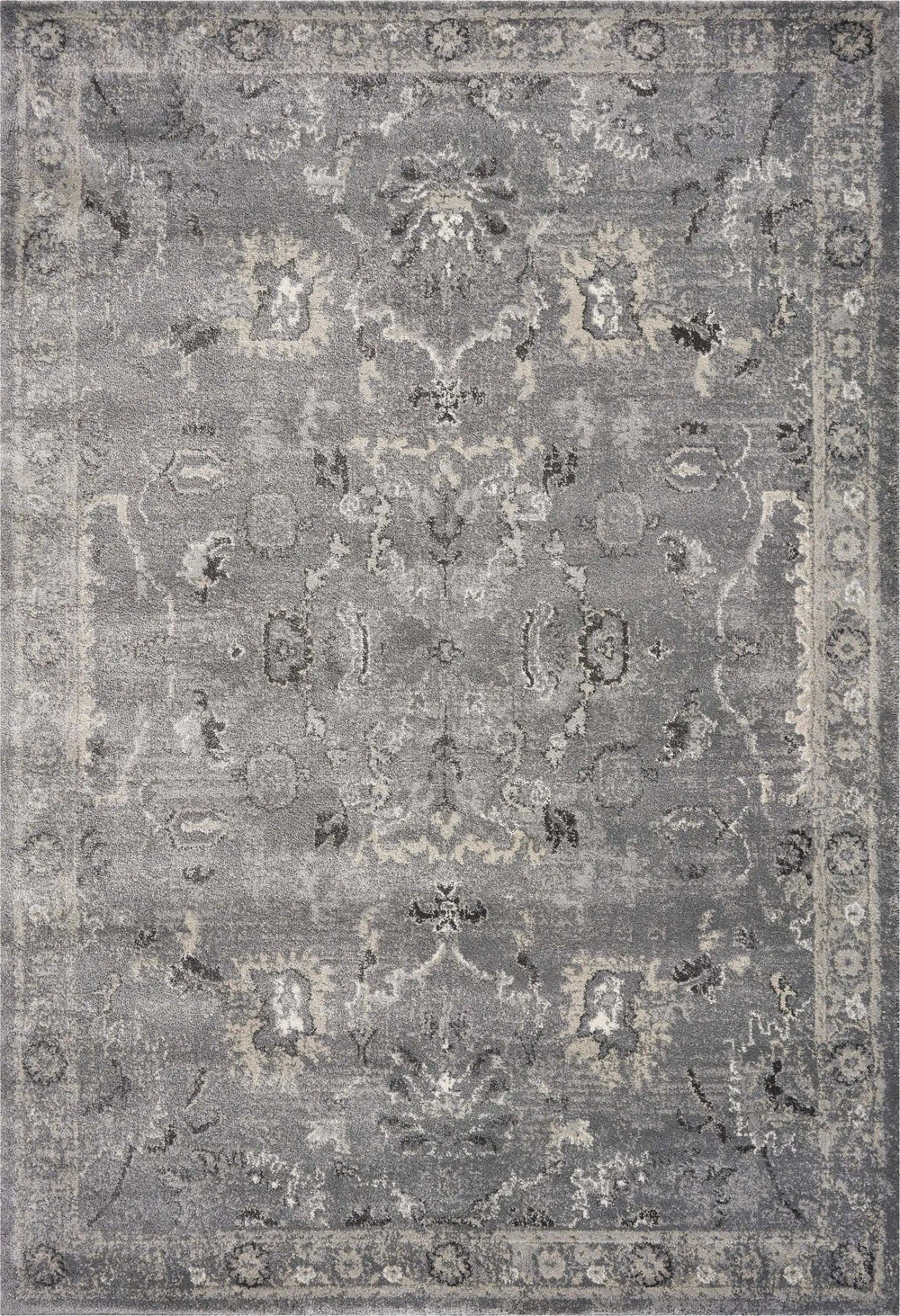 3' X 5' Gray Floral Area Rug - Homeroots - Flyclothing LLC