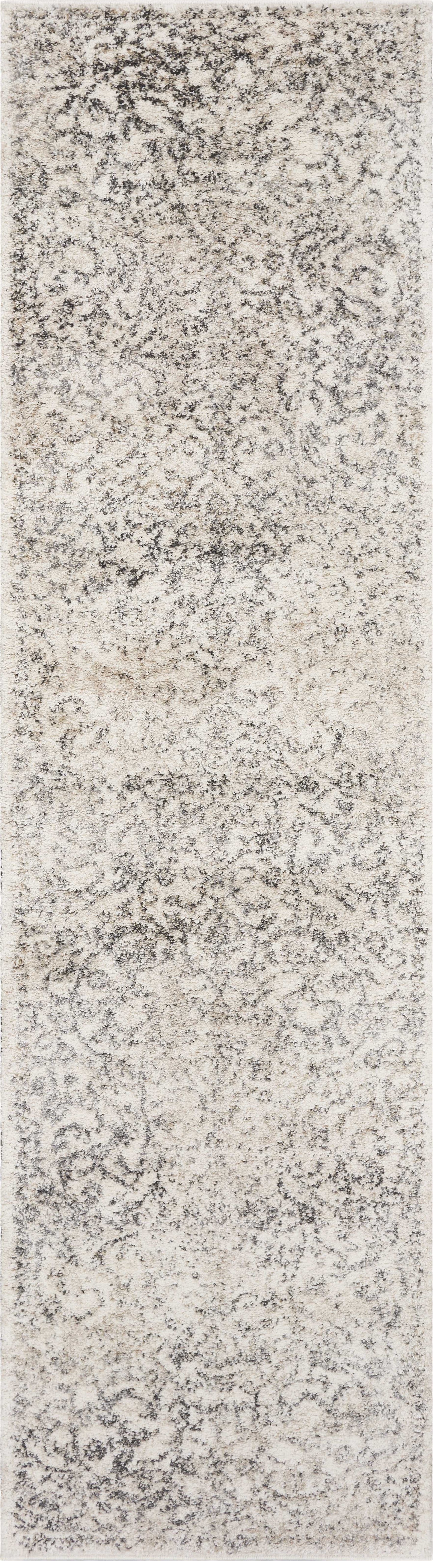 8' Runner Ivory Floral Runner Rug - Homeroots - Flyclothing LLC