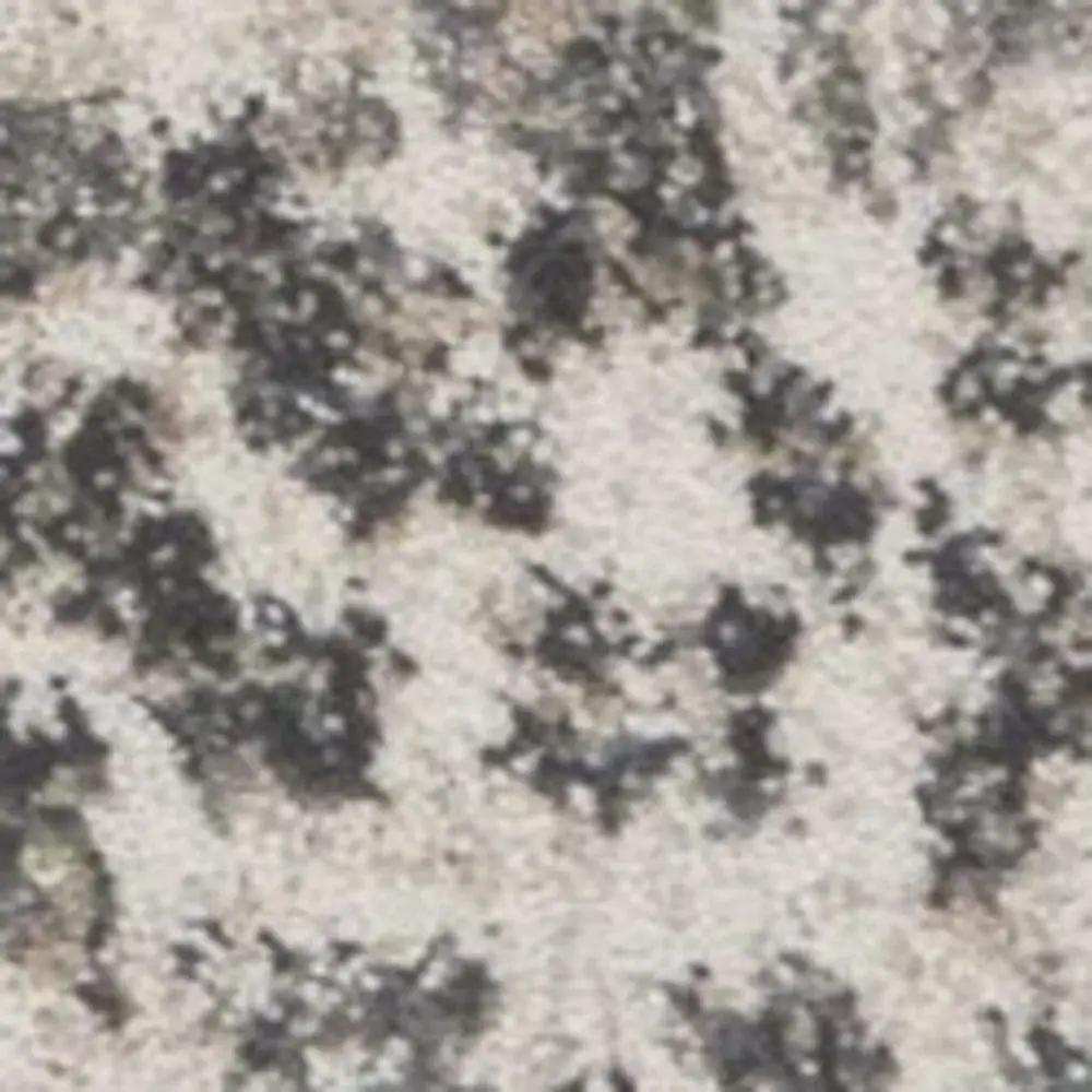 3' X 5' Ivory Floral Vines Worn Faded Area Rug - Homeroots - Flyclothing LLC