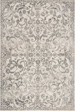 3' X 5' Ivory Floral Vines Worn Faded Area Rug - Homeroots - Flyclothing LLC