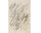 7' Gray and Ivory Abstract Runner Rug - Homeroots - Flyclothing LLC
