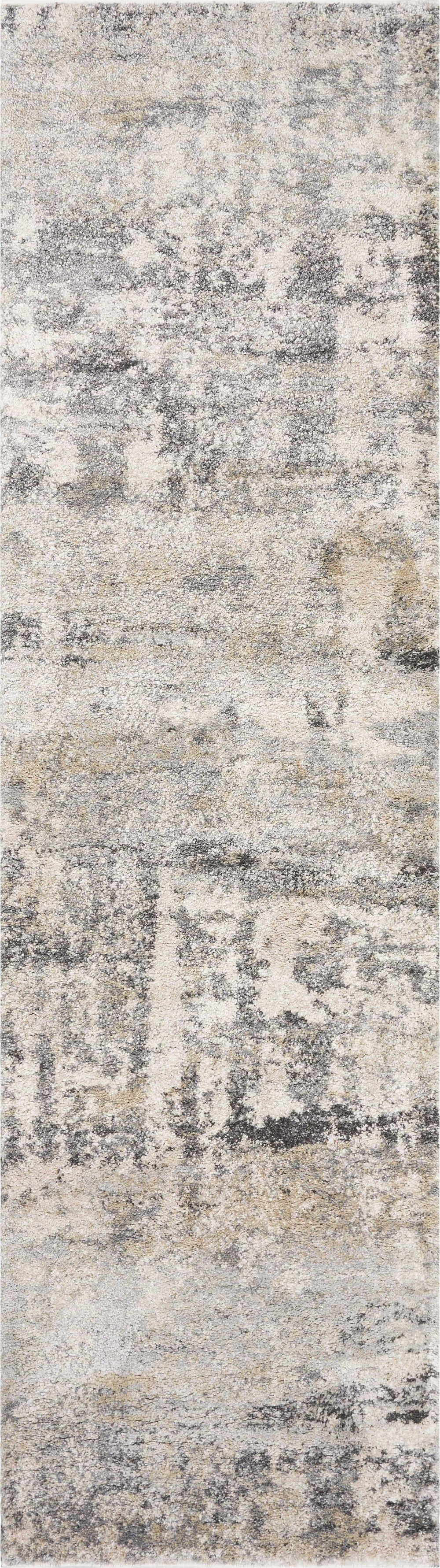 7' Natural Abstract Runner Rug - Homeroots - Flyclothing LLC