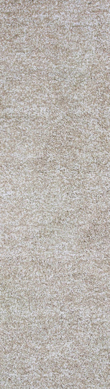 8' Ivory Heather Indoor Shag Runner Rug - Homeroots - Flyclothing LLC