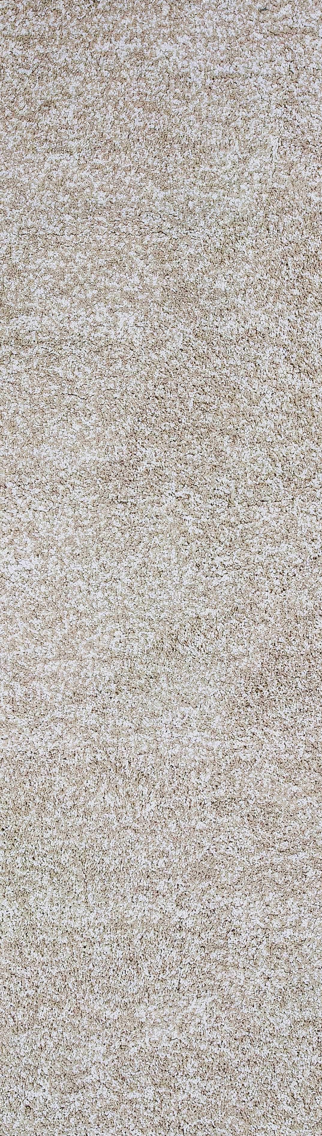 8' Ivory Heather Indoor Shag Runner Rug - Homeroots - Flyclothing LLC