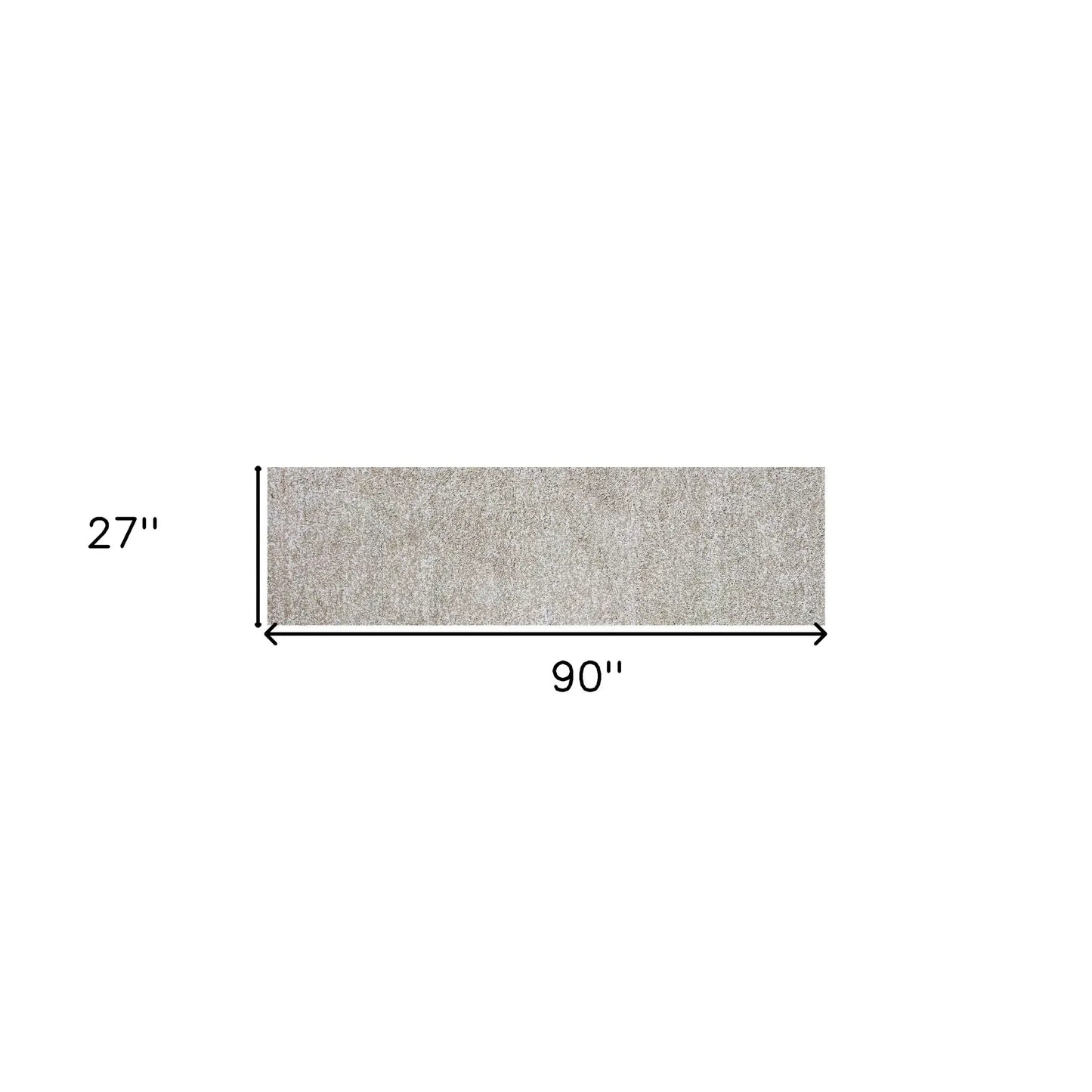 8' Ivory Heather Indoor Shag Runner Rug - Homeroots - Flyclothing LLC