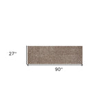 8' Beige Heather Plain Runner Rug - Homeroots - Flyclothing LLC