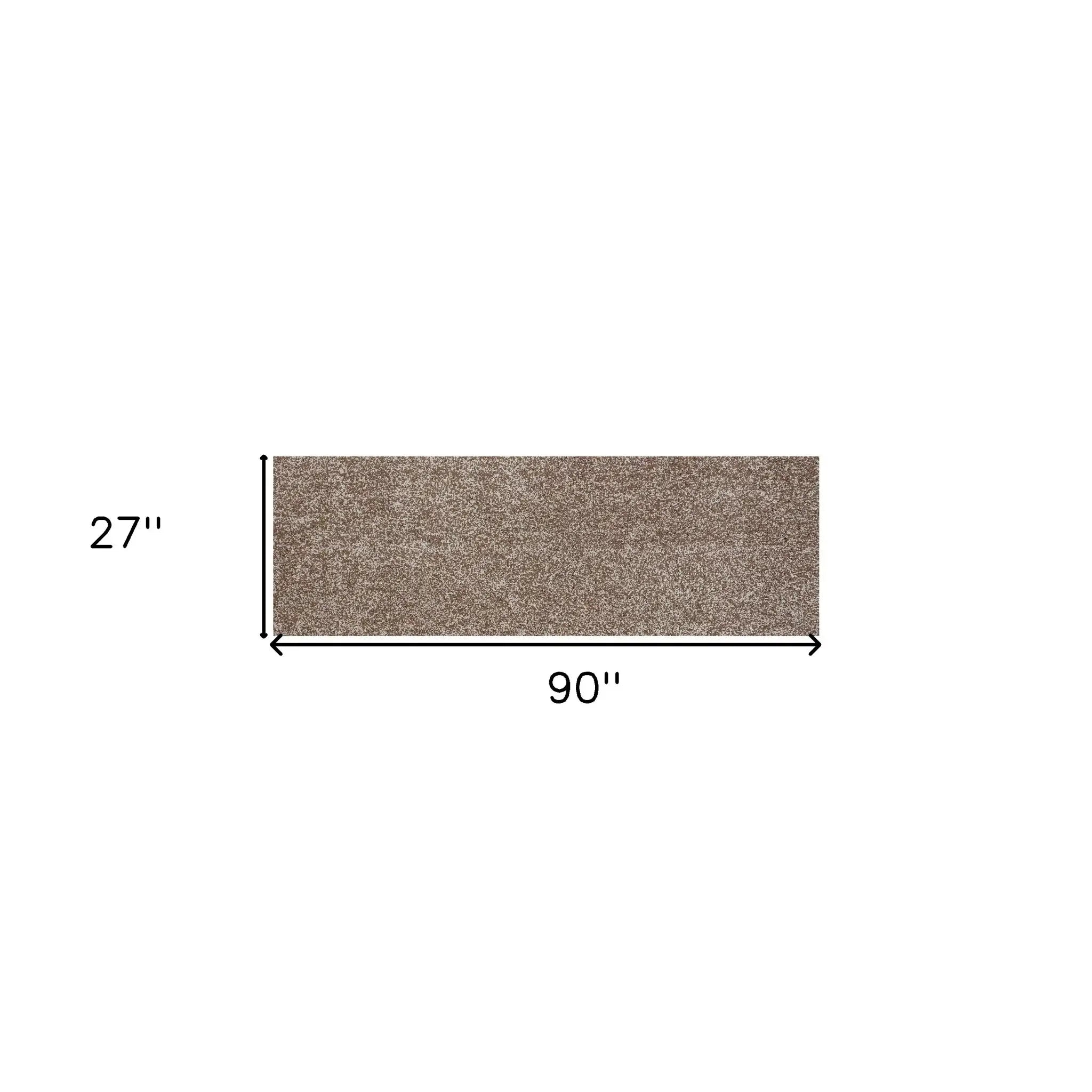 8' Beige Heather Plain Runner Rug - Homeroots - Flyclothing LLC