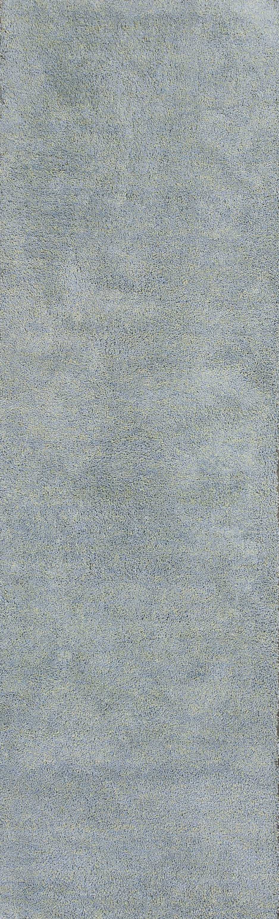 8' Blue Heather Indoor Shag Runner Rug - Homeroots - Flyclothing LLC