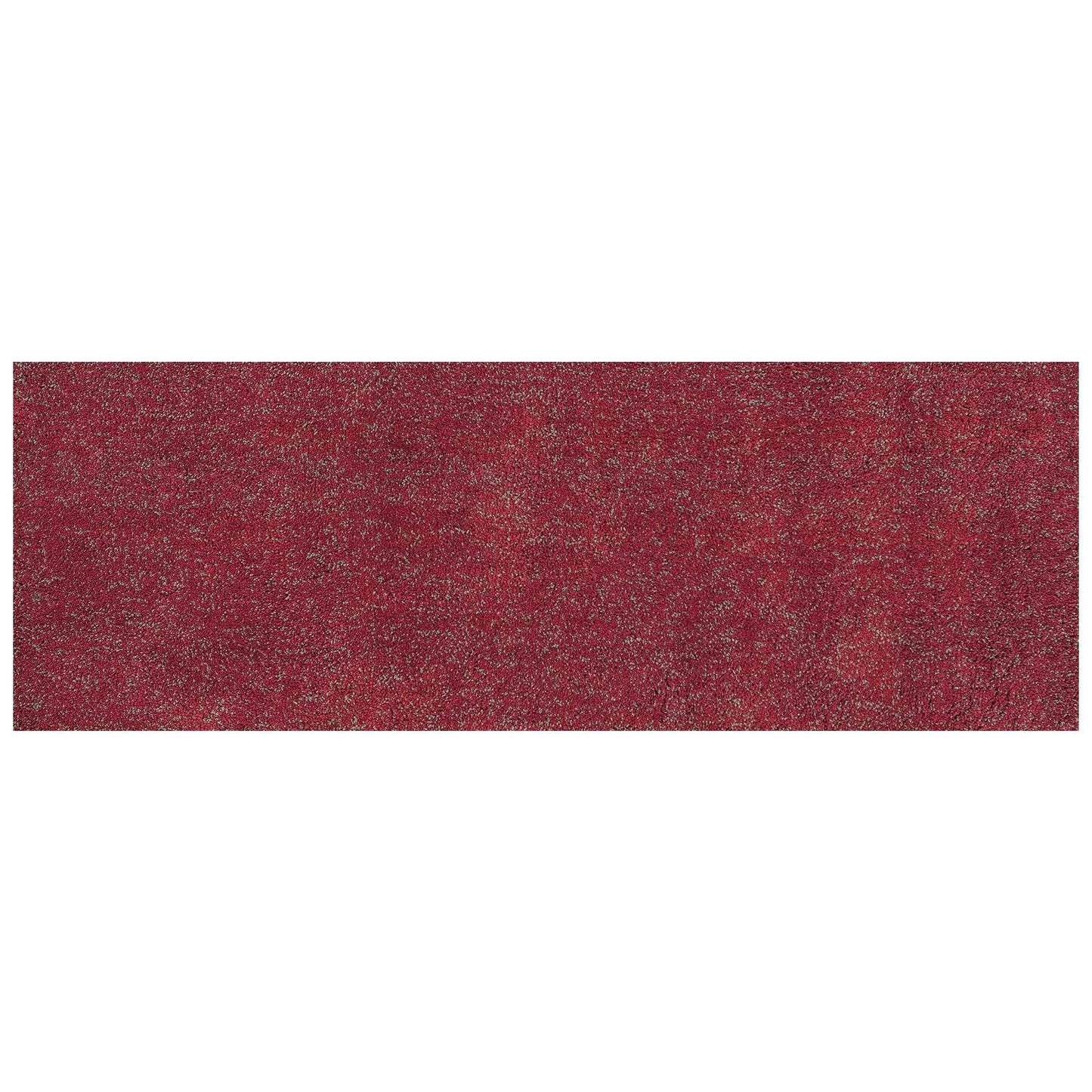 8' Red Heather Indoor Shag Runner Rug - Homeroots - Flyclothing LLC