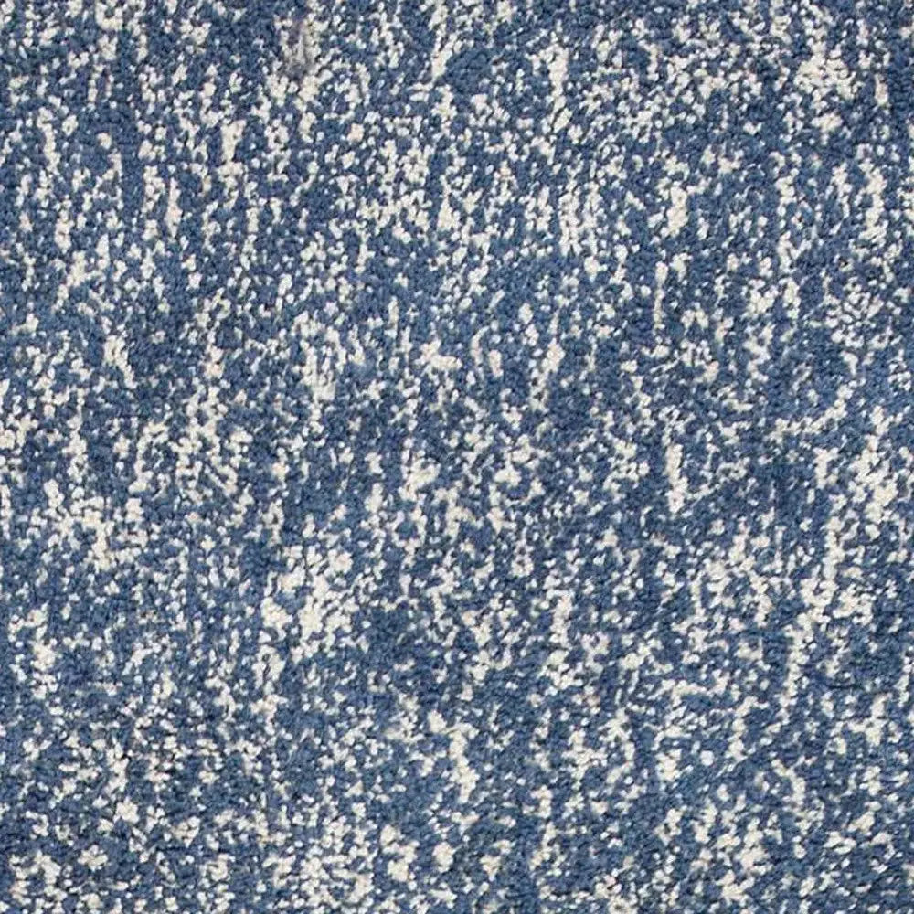 8' Indigo Or Ivory Heather Plain Runner Rug - Homeroots - Flyclothing LLC