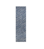 8' Indigo Or Ivory Heather Plain Runner Rug - Homeroots - Flyclothing LLC