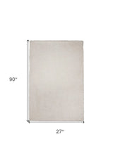 8' Ivory Indoor Shag Runner Rug - Homeroots - Flyclothing LLC