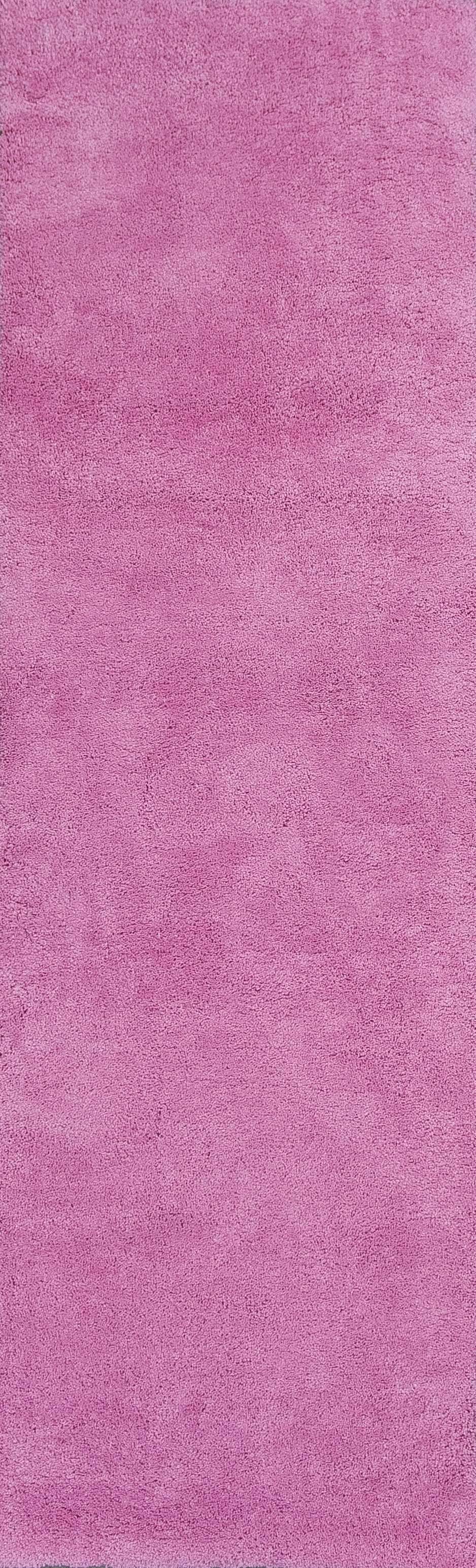 8' Hot Pink Plain Runner Rug - Homeroots - Flyclothing LLC