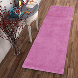8' Hot Pink Plain Runner Rug - Homeroots - Flyclothing LLC