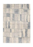 4' X 6' Ivory Blue Machine Woven Abstract Blocks Indoor Area Rug - Homeroots