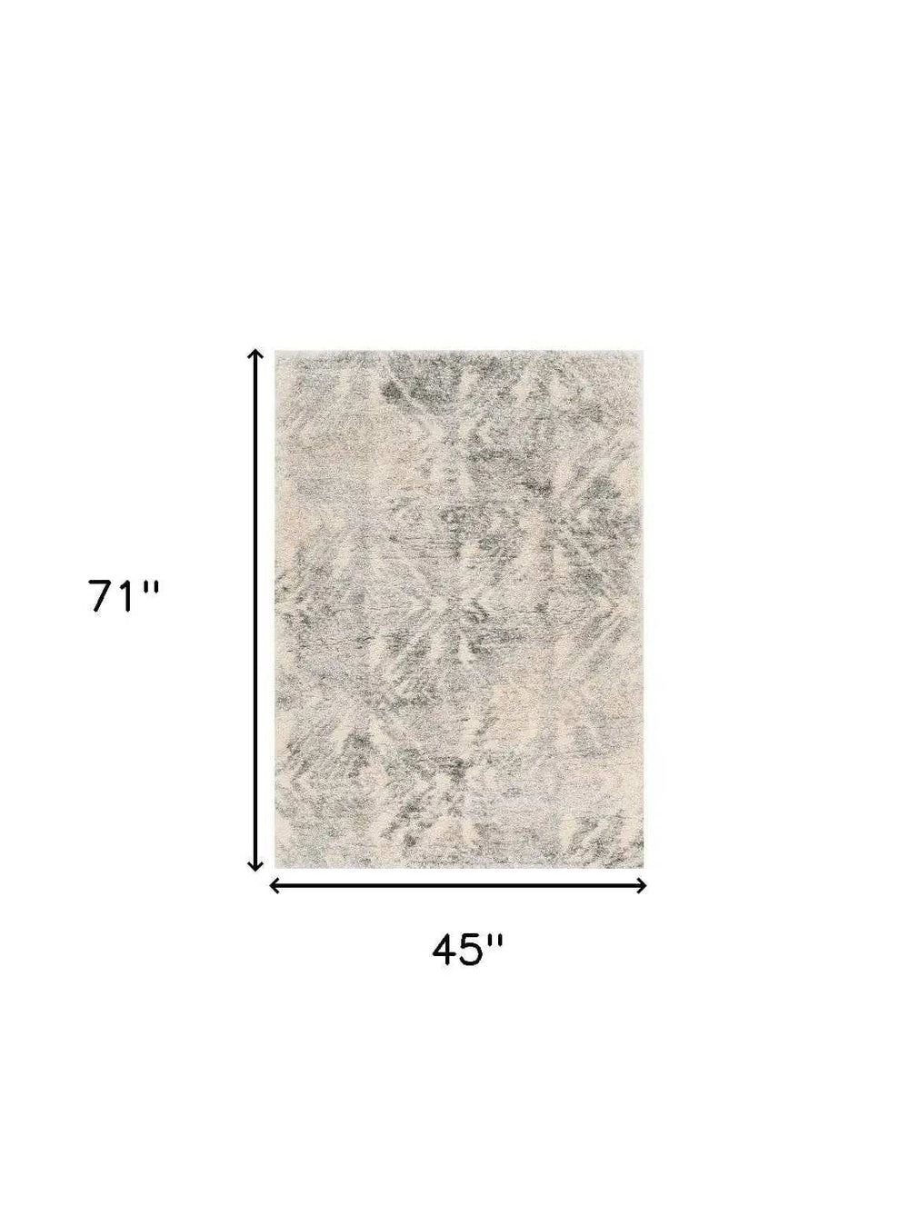 4' X 6' Gray and Ivory Damask Area Rug - Homeroots - Flyclothing LLC