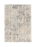 4' X 6' Gray and Ivory Damask Area Rug - Homeroots