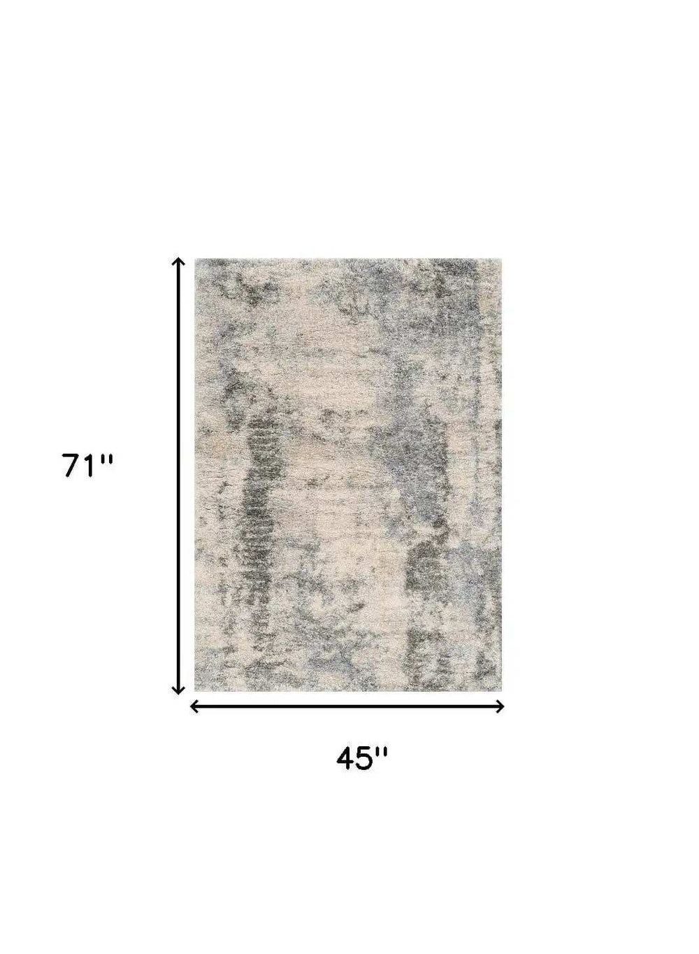 4' X 6' Ivory And Blue Area Rug - Homeroots - Flyclothing LLC