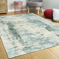4' X 6' Ivory And Blue Area Rug - Homeroots