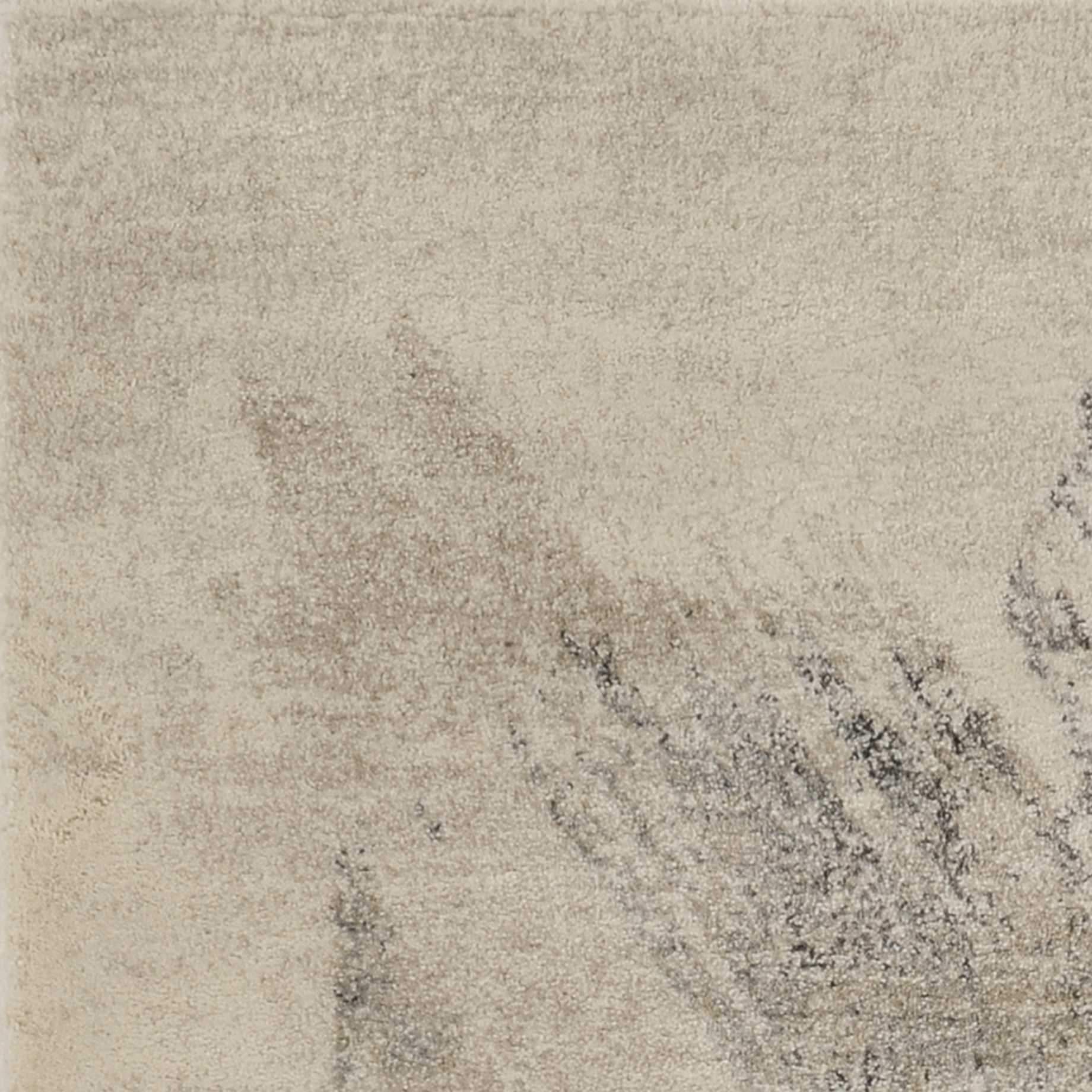 3' X 5' Gray and Ivory Abstract Worn Faded Area Rug - Homeroots - Flyclothing LLC