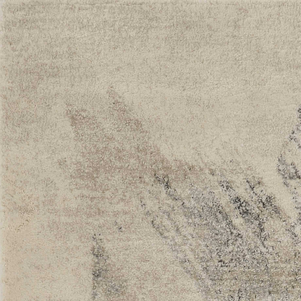 3' X 5' Gray and Ivory Abstract Worn Faded Area Rug - Homeroots - Flyclothing LLC